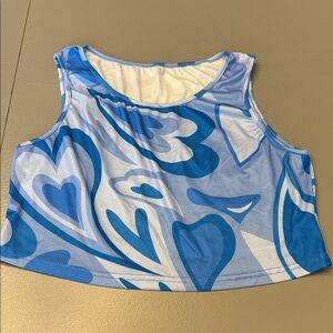 SHEIN | Blue Patterned Women's Top